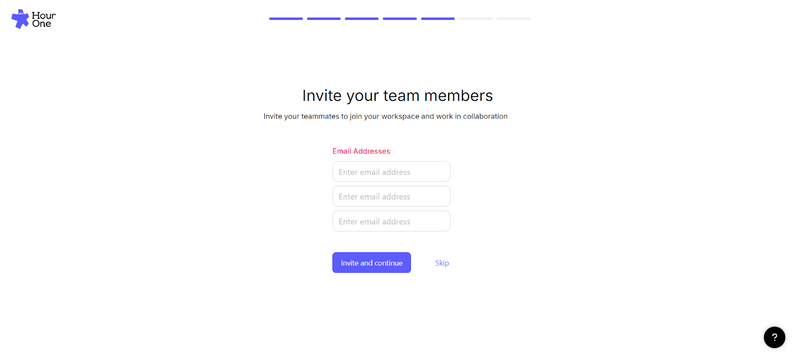 This is a screenshot of the page where you can share information with your team members. 